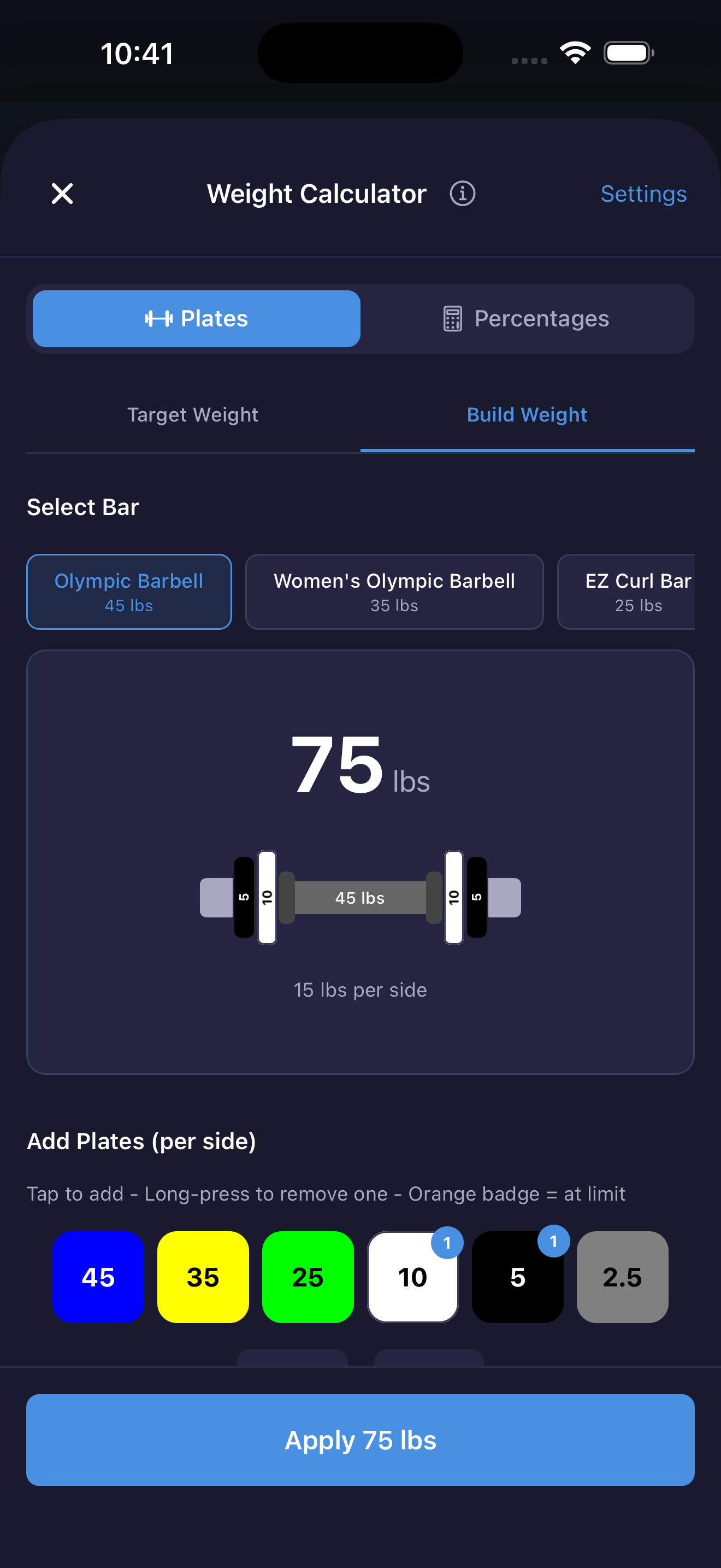Plate Loading Calculator