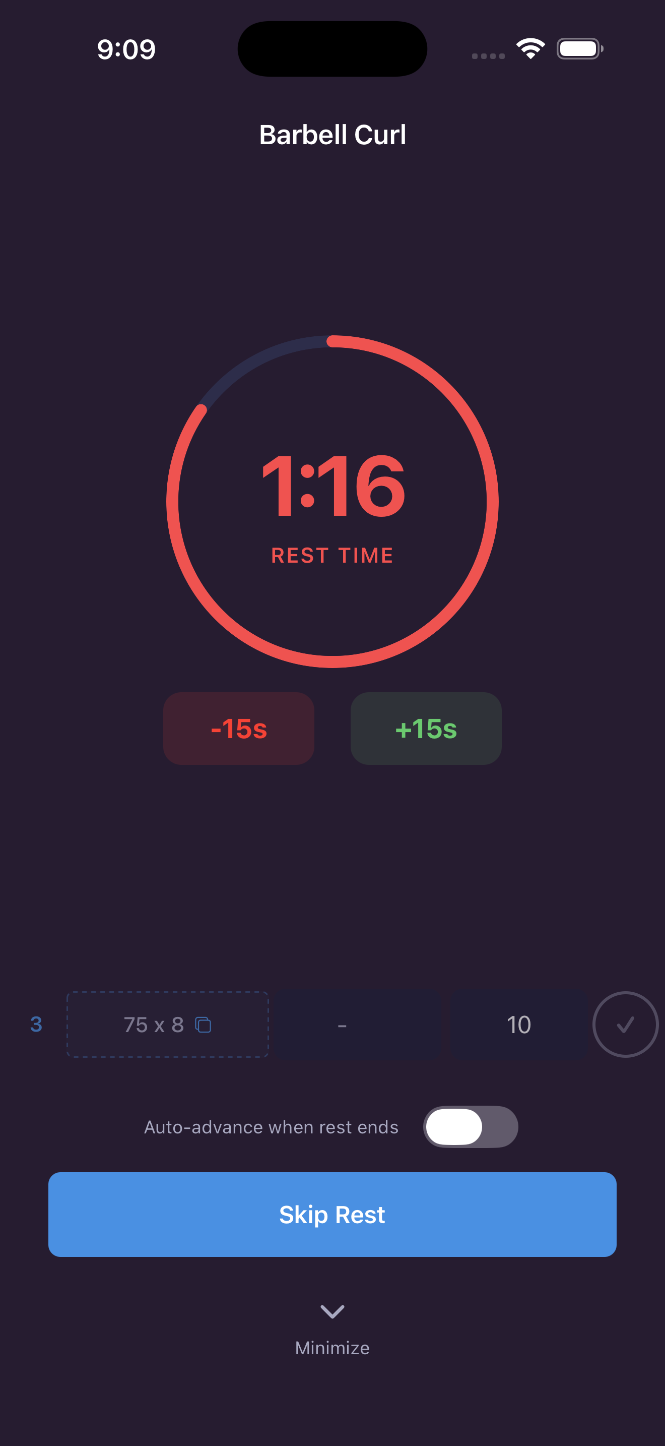 Immersive Rest Timer